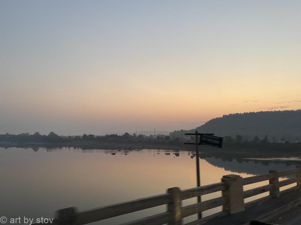 Dawn crossing the Kenn River