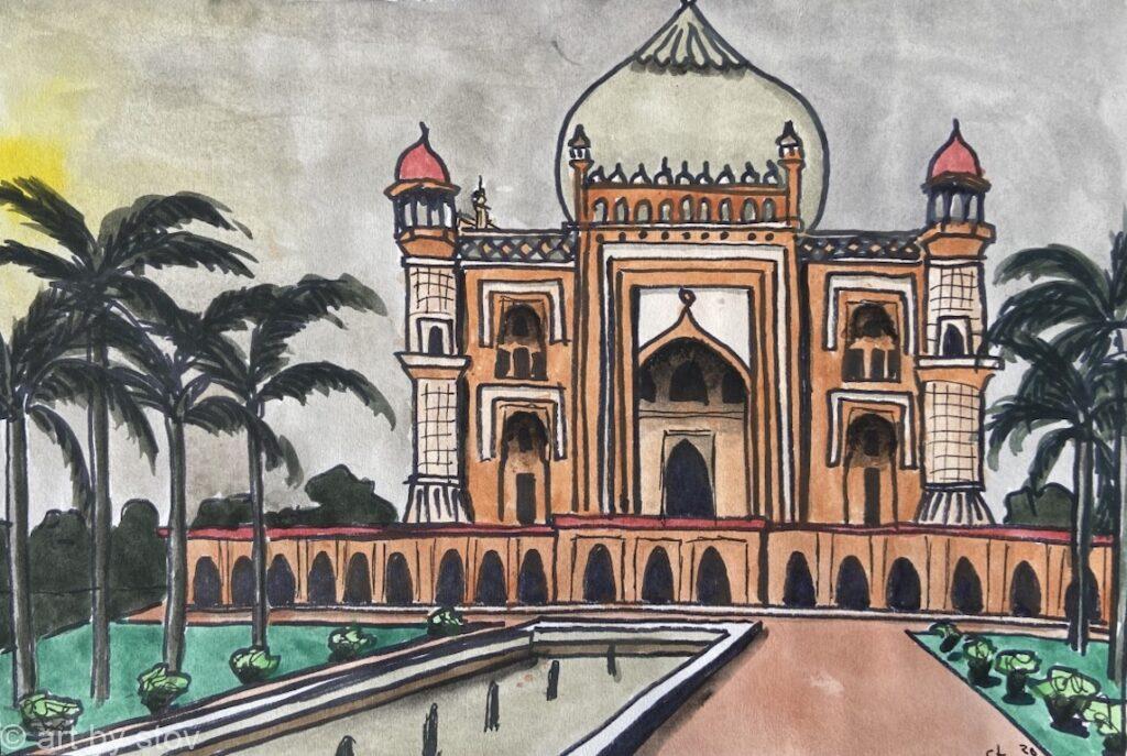 Safdarjung's tomb sketch