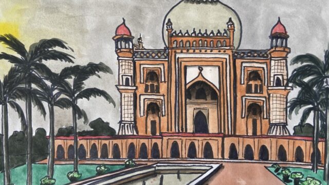 Safdarjung's tomb sketch